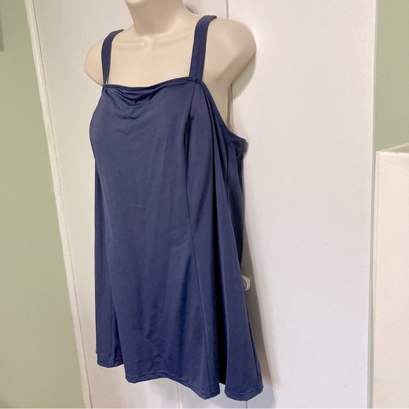 Swim 365 Royal Blue Adjustable Strap One Piece Bathing Suit Swim Dress 18W - Picture 2 of 16